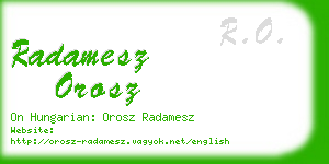 radamesz orosz business card